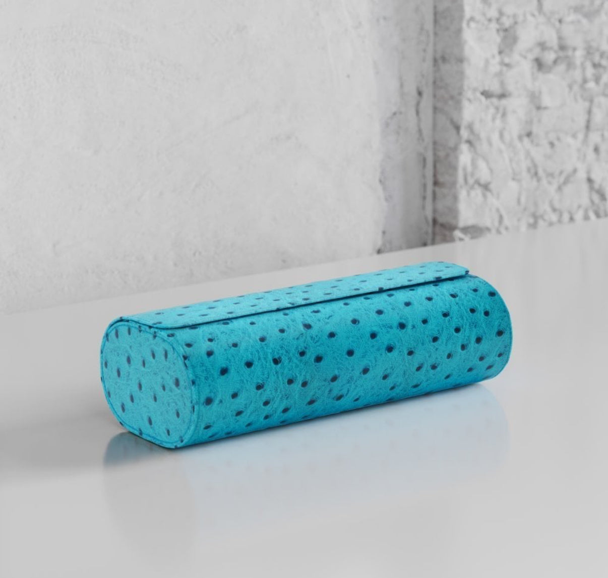 ETIER GUSTO TRIPLE WATCH ROLL OSTRICH LEATHER - AQUA