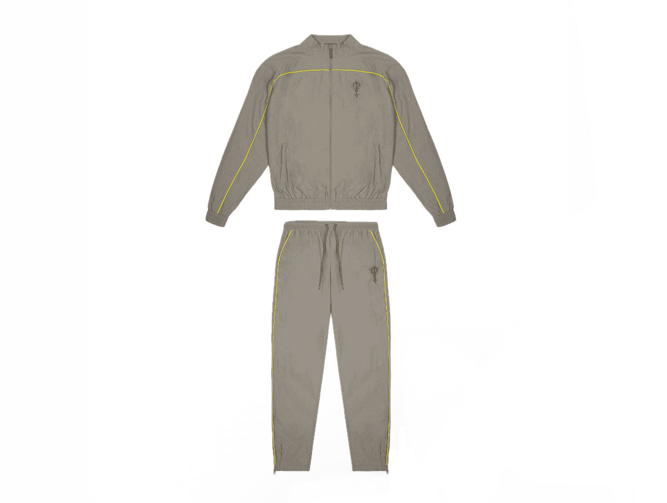 TRAPSTAR IRONGATE T ZIP SHELLSUIT GREY/YELLOW