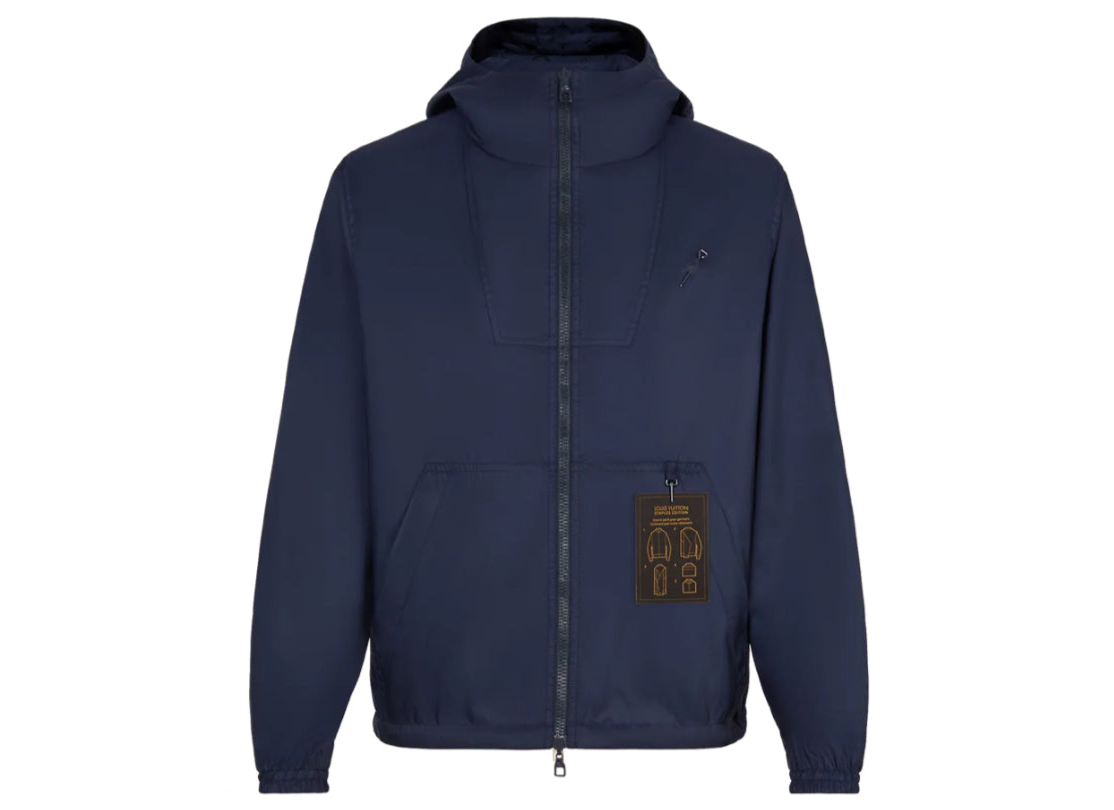 LV LOUIS VUITTON MONOGRAM REVERSIBLE WINDBREAKER - NAVY