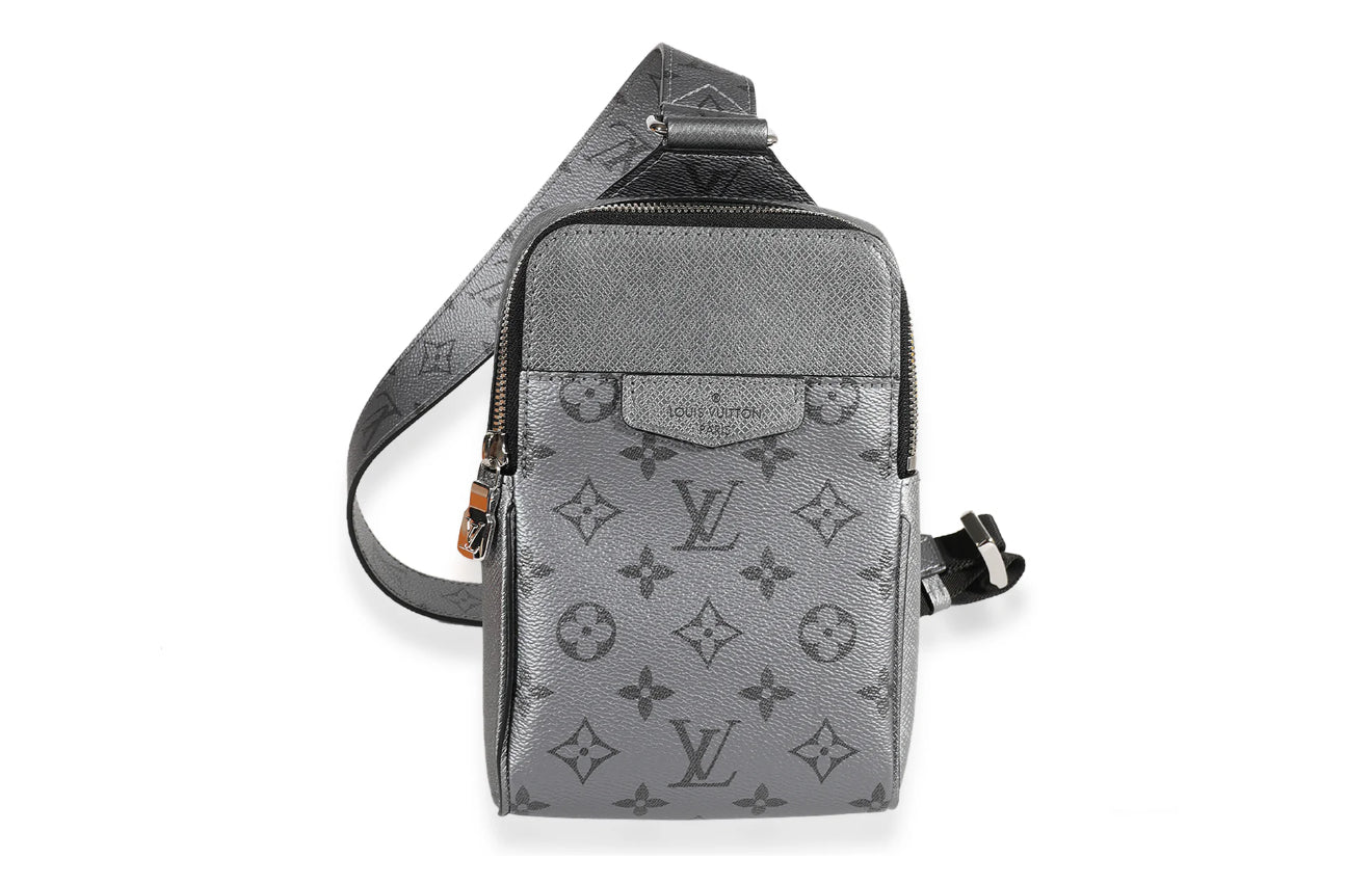 (PRE-OWNED) LOUIS VUITTON LV TAIGARAMA OUTDOOR SLING BAG - SILVER
