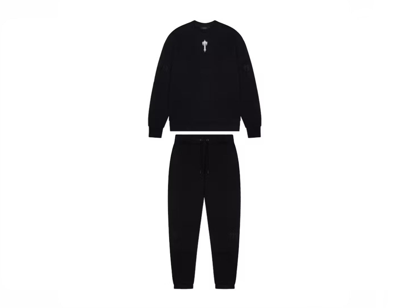 TRAPSTAR IRONGATE T CREWNECK TRACKSUIT - BLACK