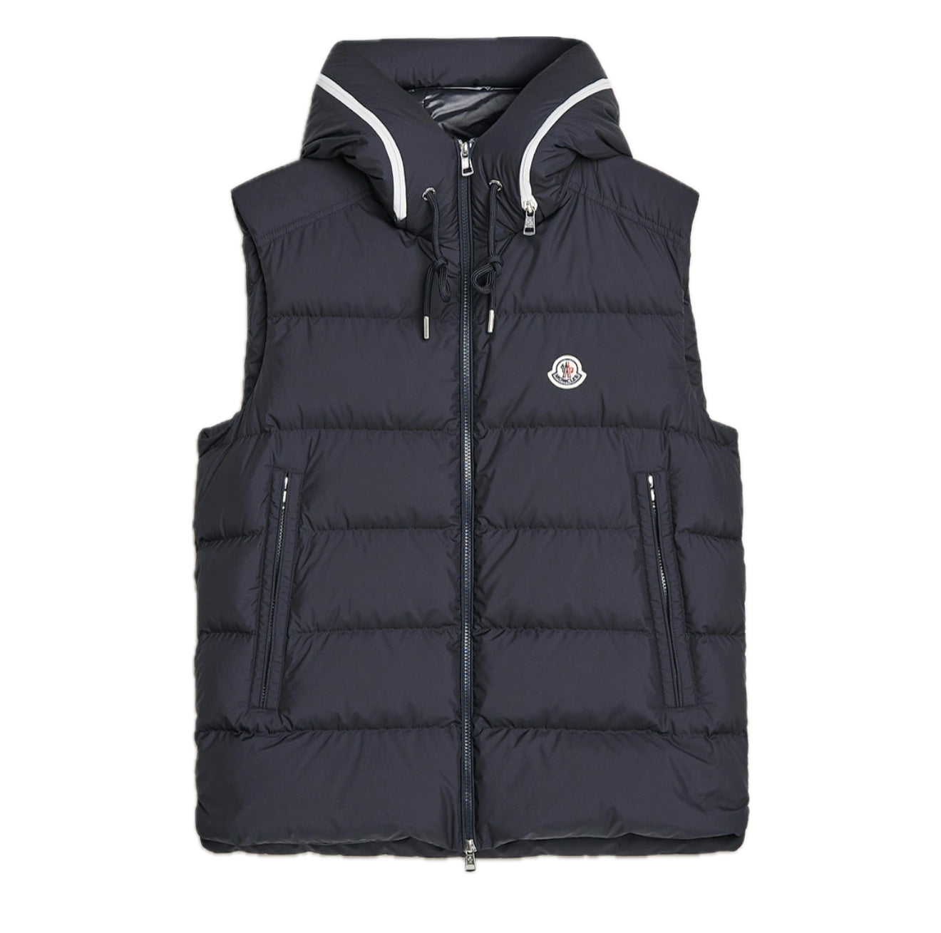 MONCLER CARDAMINE HOODED GILET - NAVY