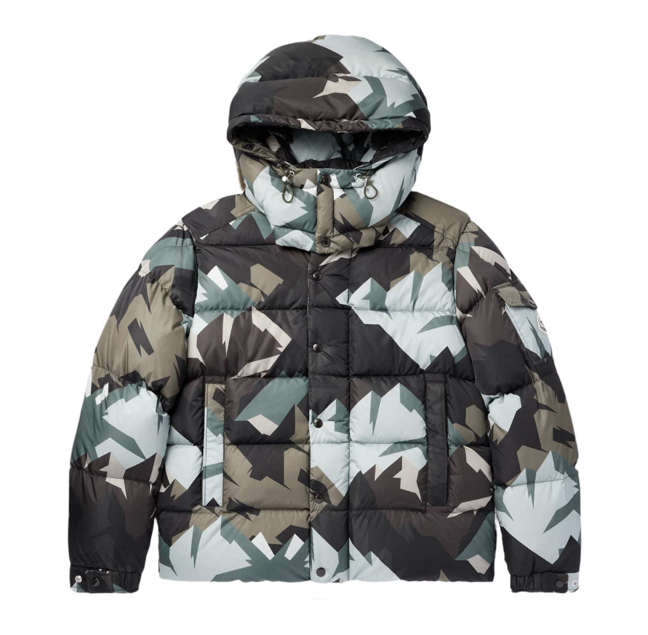 MONCLER MOSA QUILTED PRINTED SHELL HOODED DOWN JACKET
