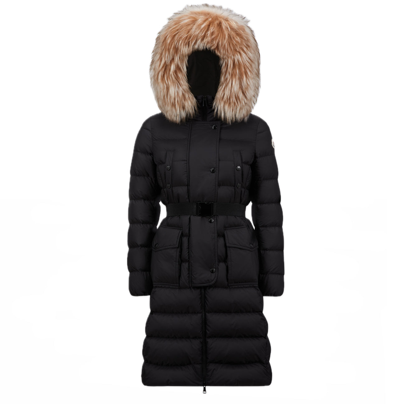 MONCLER KHLOE LONG DOWN JACKET - BLACK