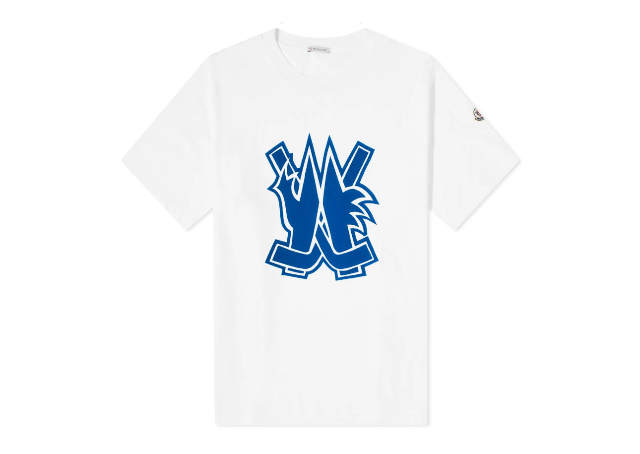 MONCLER ARCHIVIO TEE - WHITE / BLUE