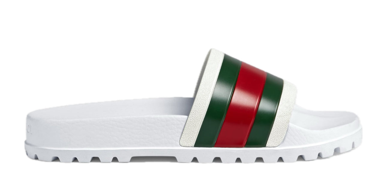 GUCCI WEB SLIDERS - GREAT WHITE