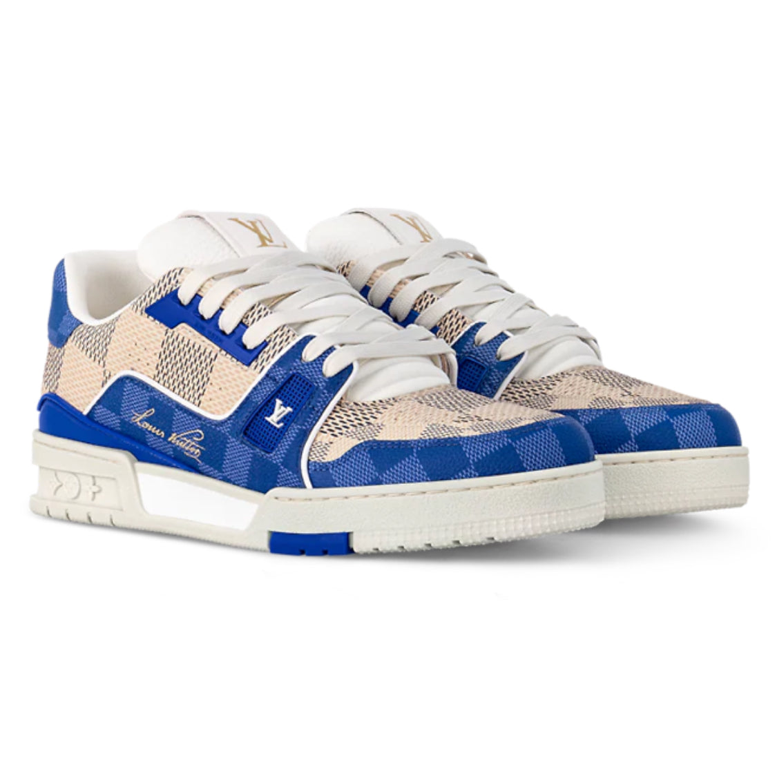 LOUIS VUITTON LV DAMIER SNEAKERS - BLUE