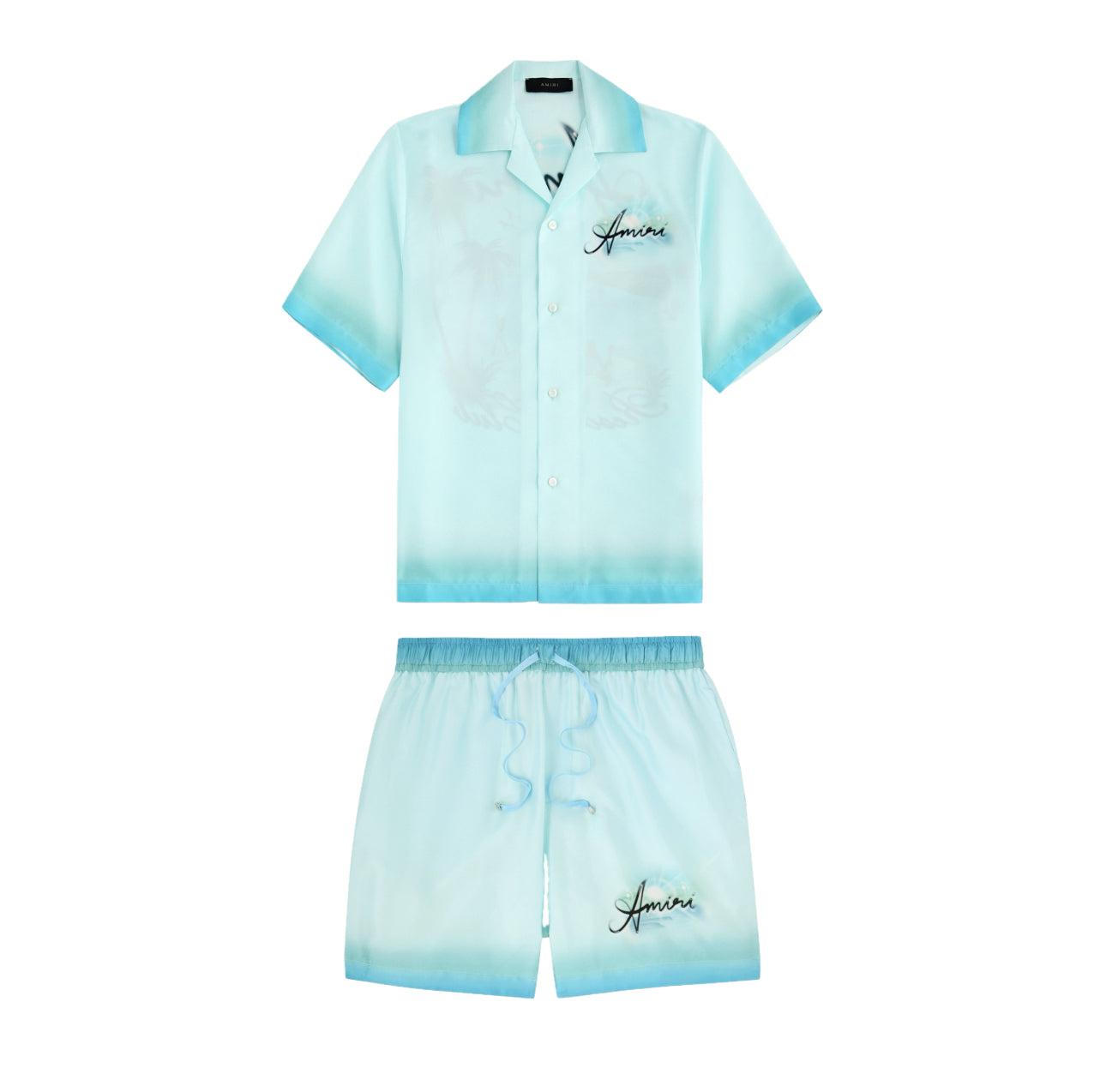 AMIRI RESORT SHIRT / SHORT SET BLUE