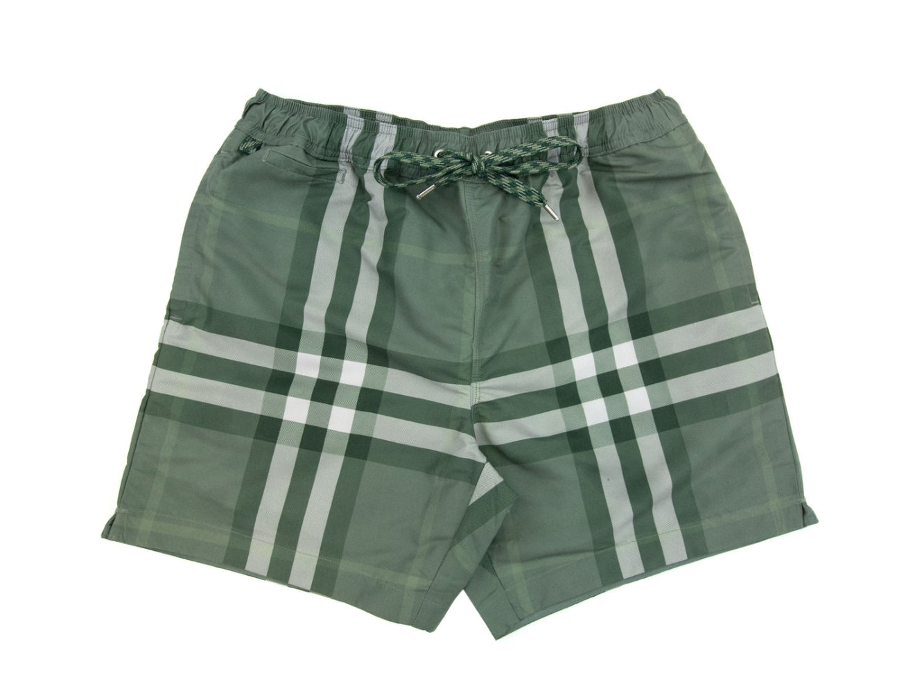 (PRE-OWNED) BURBERRY SWIM SHORTS - KHAKI
