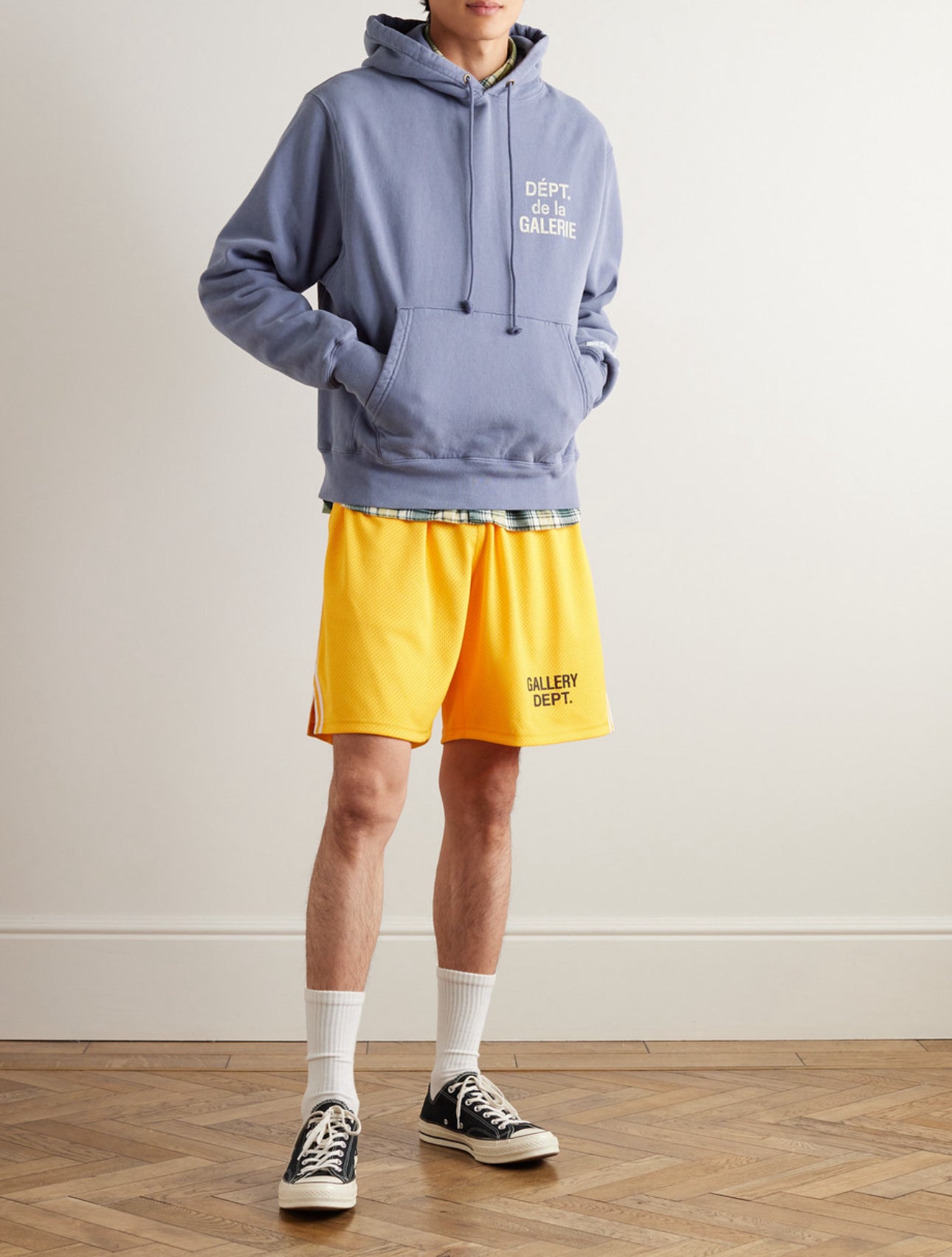 GALLERY DEPT ‘FRENCH BRANDED’ HOODIE - SLATE BLUE