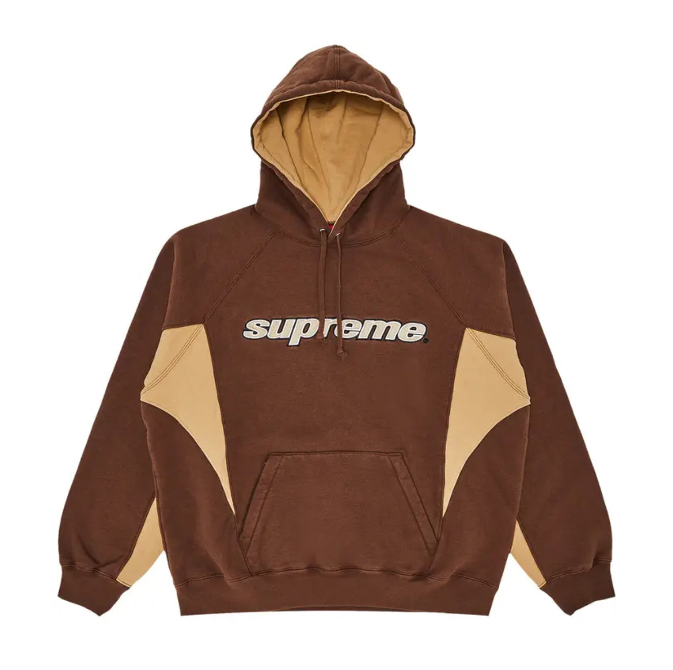SUPREME DIVISION HOODED SWEATSHIRT - BROWN