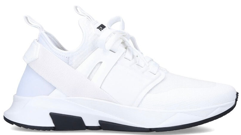 (PRE-OWNED) TOM FORD JAGO RUN TRAINERS - WHITE