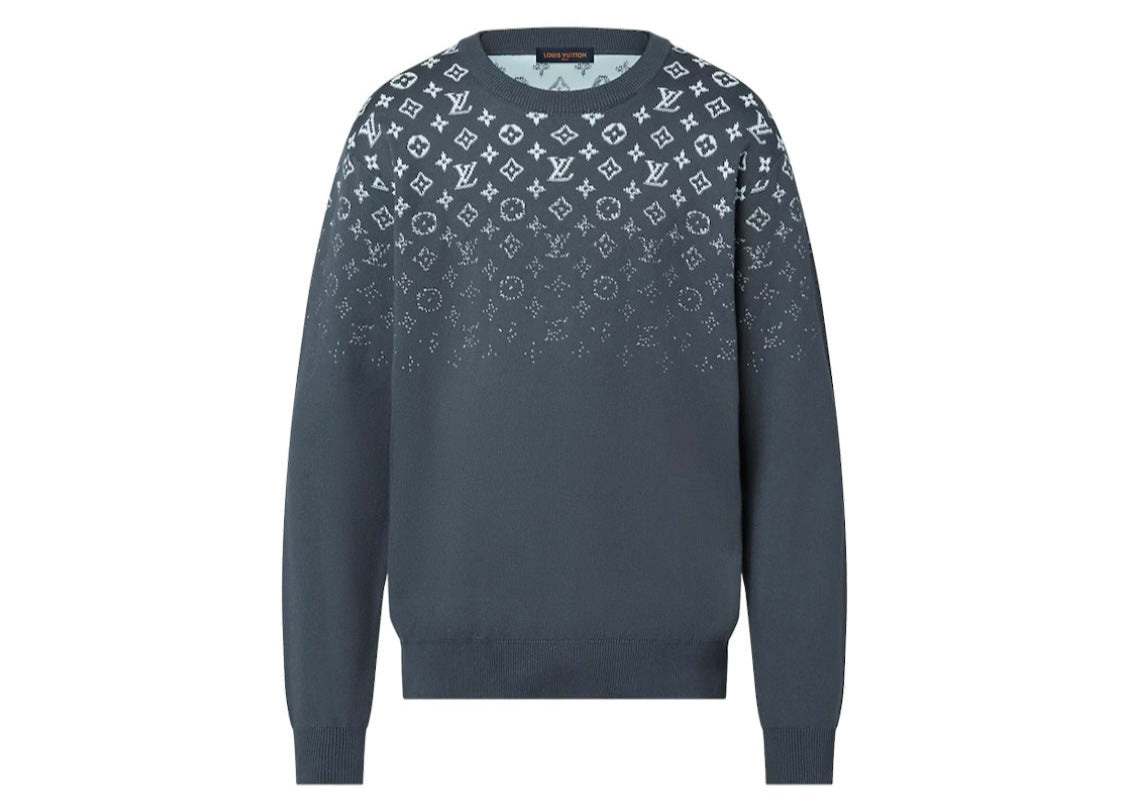 LV LOUIS VUITTON GREY MONOGRAM GRADIENT SWEATSHIRT