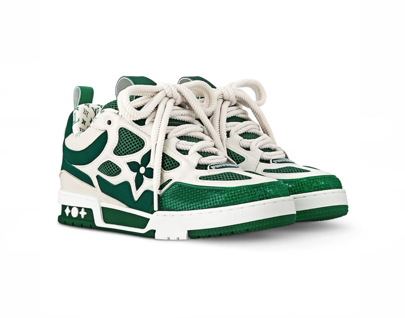 LOUIS VUITTON LV SKATE MONOGRAM SNEAKERS - GREEN