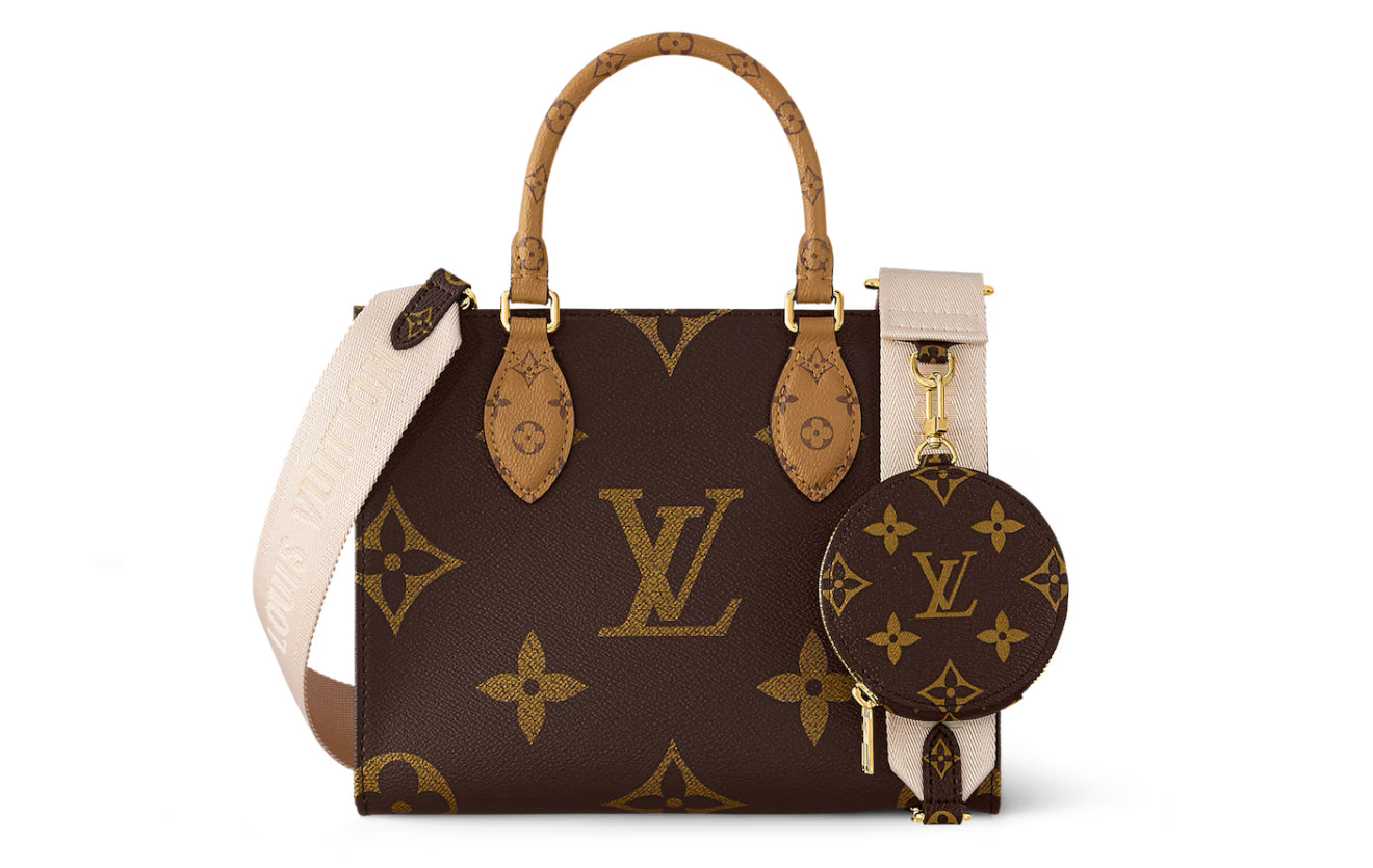 (PRE-OWNED) LOUIS VUITTON LV OnTheGo PM TOTE BAG - BROWN