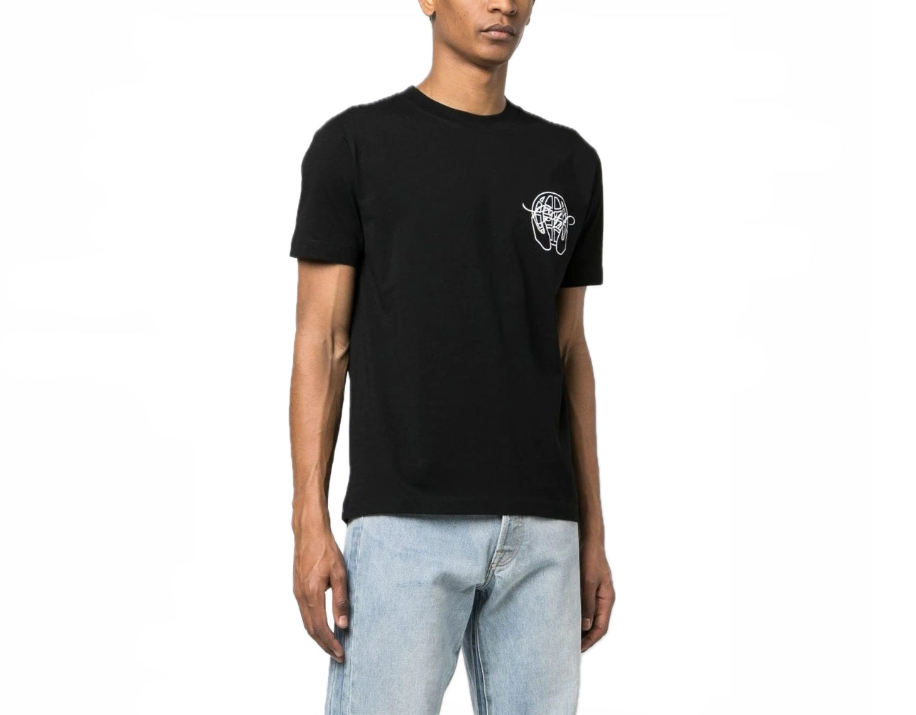 OFF WHITE HAND ARROW SLIM TEE - BLACK