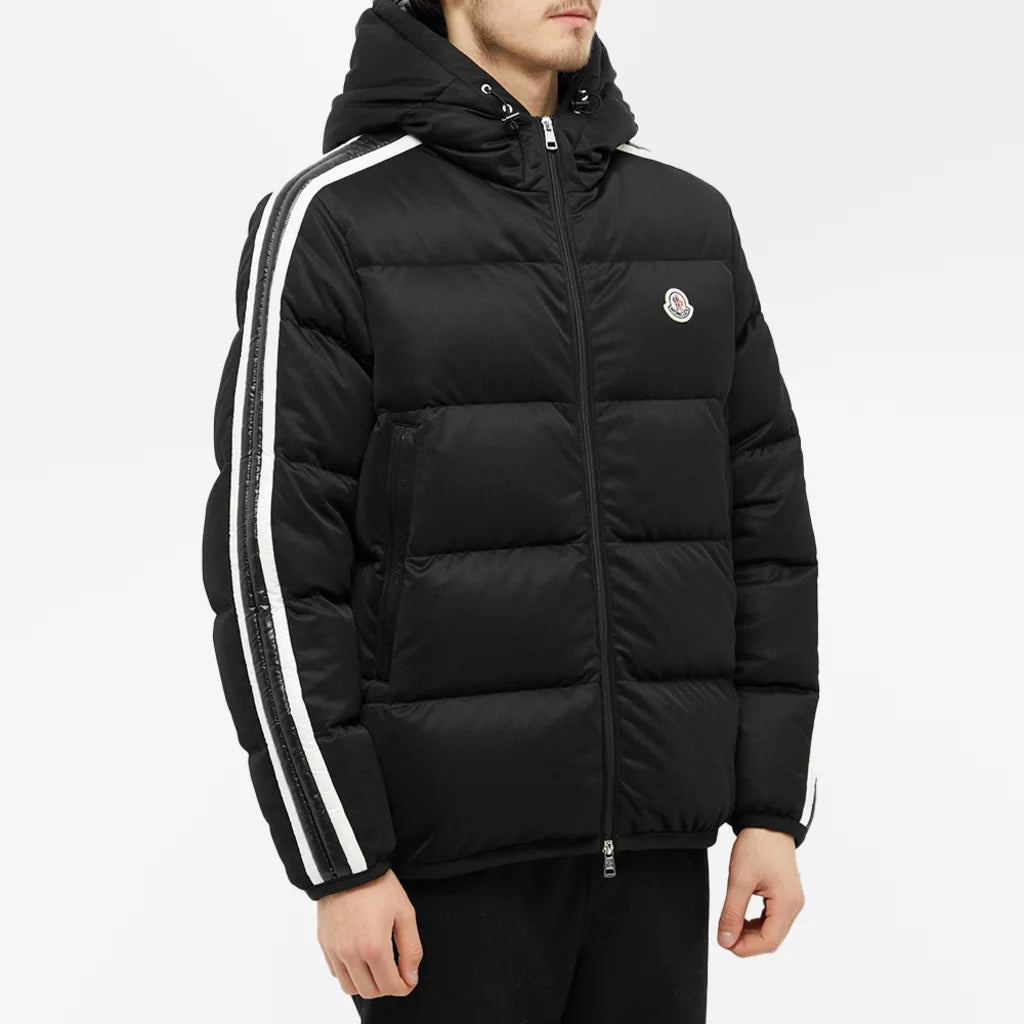 MONCLER SANBESAN SIDE STRIPE JACKET - BLACK