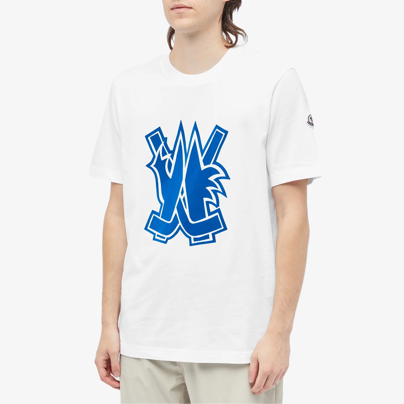 MONCLER ARCHIVIO TEE - WHITE / BLUE