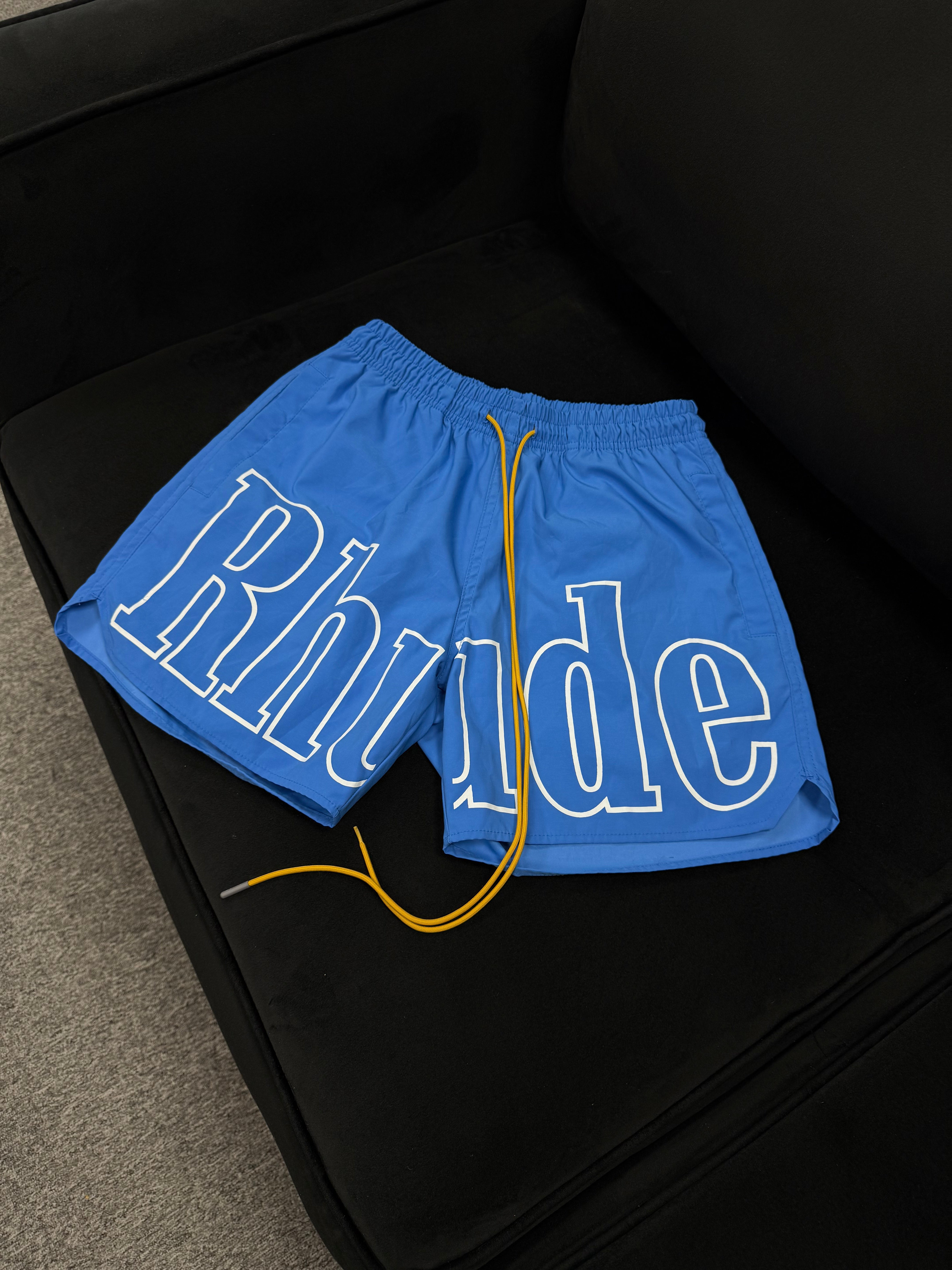 (PRE-OWNED) RHUDE SWIM SHORTS - BLUE