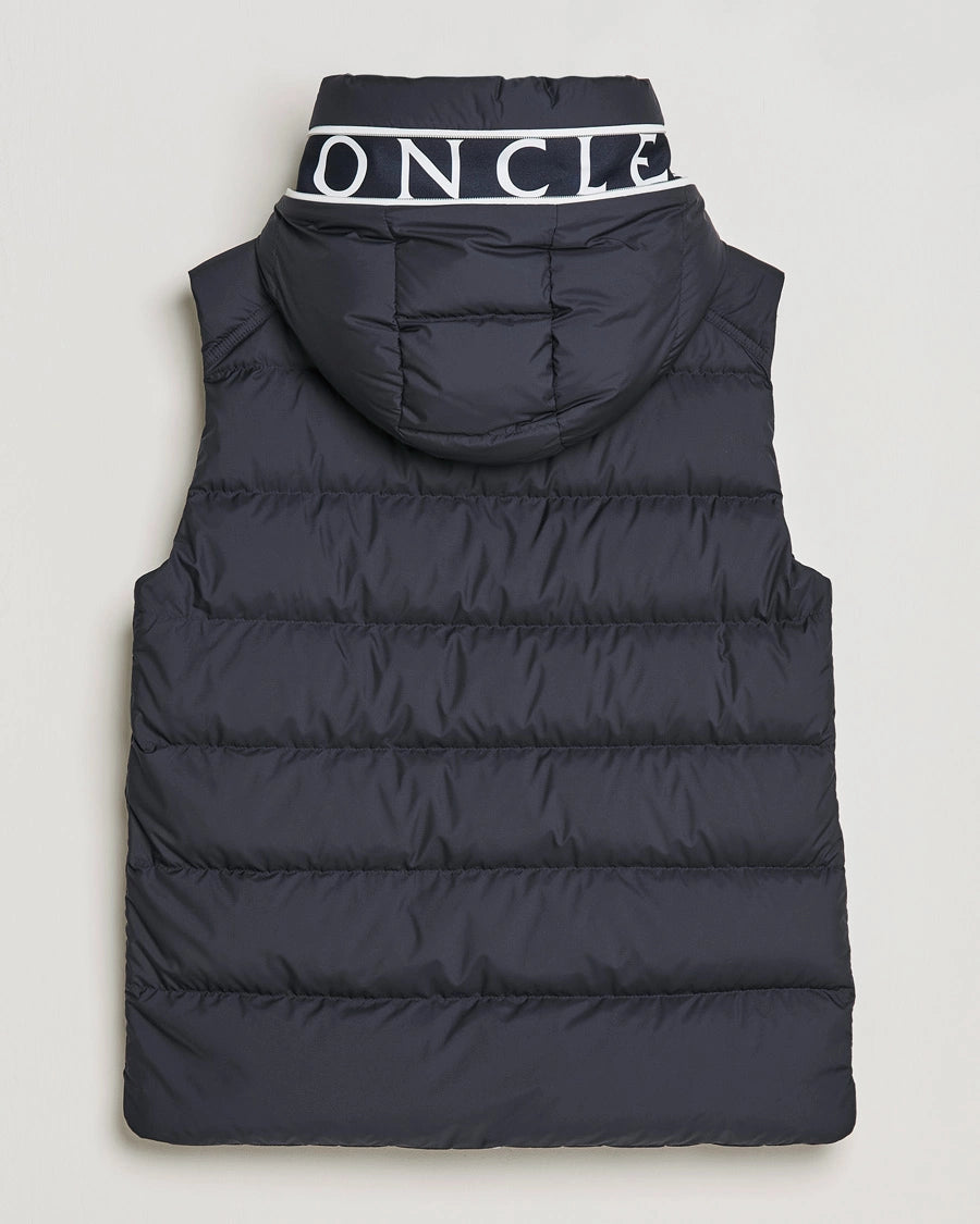 MONCLER CARDAMINE HOODED GILET - NAVY