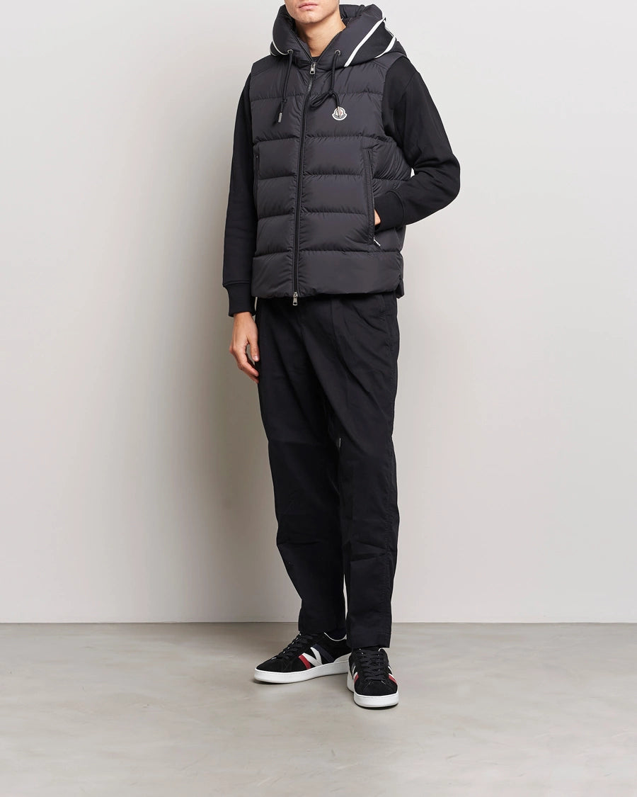 MONCLER CARDAMINE HOODED GILET - NAVY