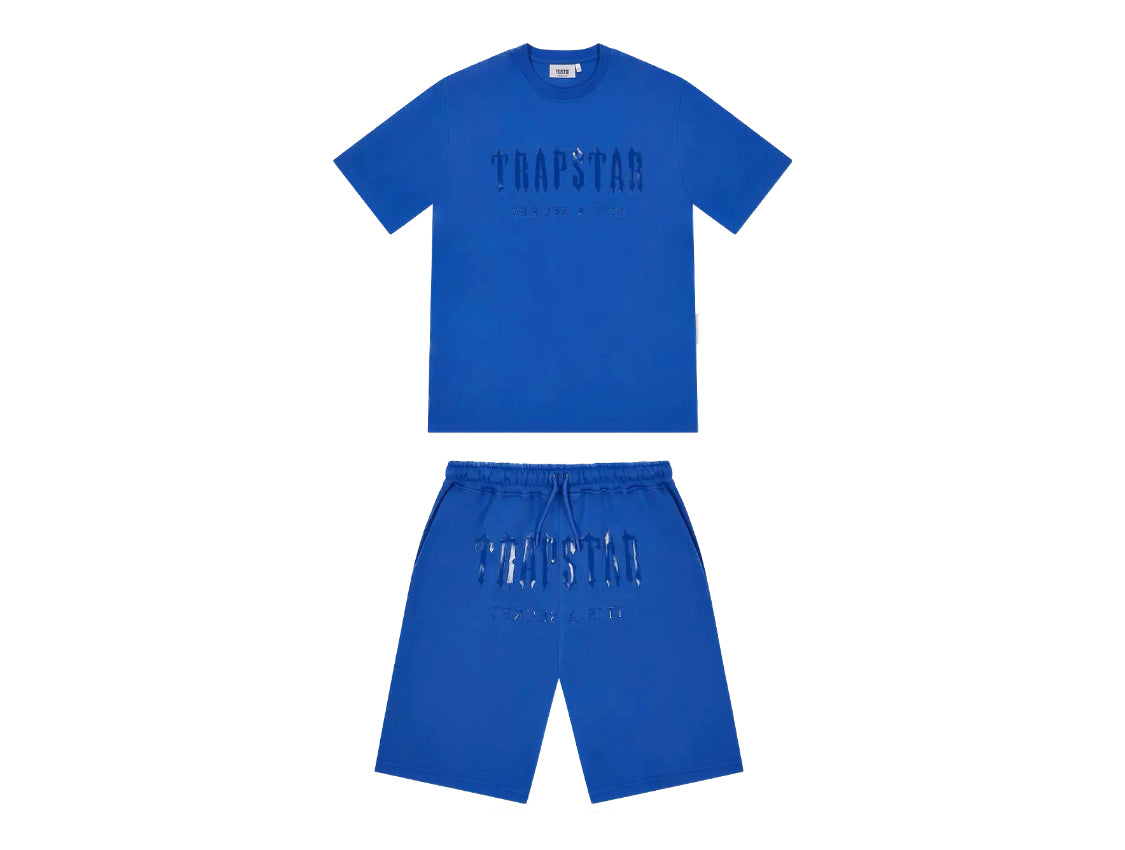 TRAPSTAR DECODED GEL SHORT SET - BLUE