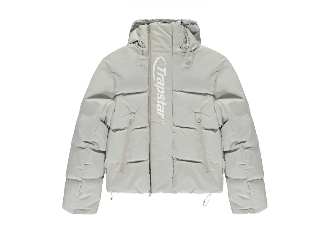 TRAPSTAR HYPERDRIVE TECHNICAL HOODED PUFFER JACKET GREY