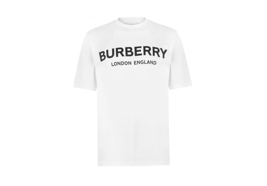 BURBERRY LOGO T SHIRT - WHITE