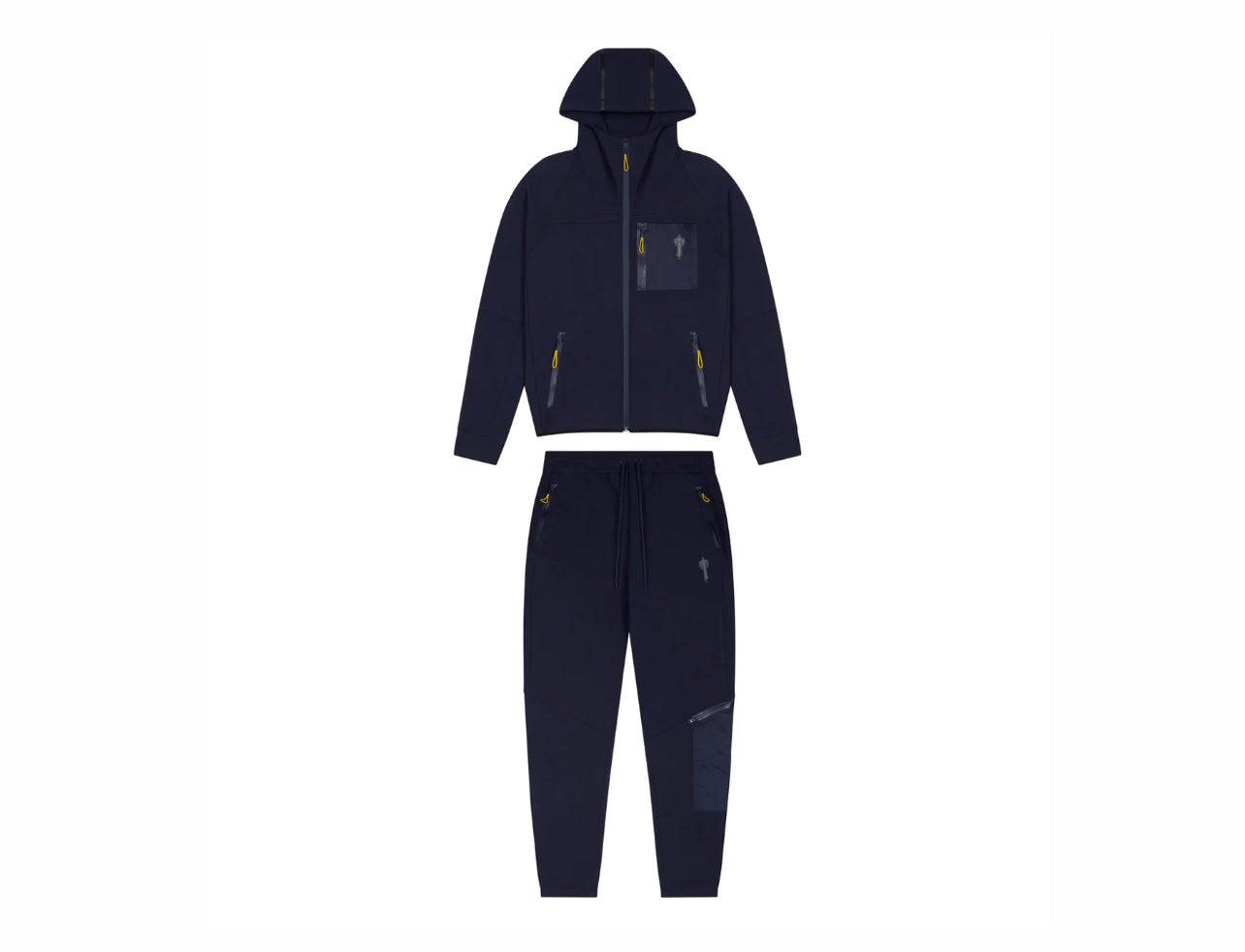 TRAPSTAR T FLEECE TRACKSUIT NAVY / YELLOW