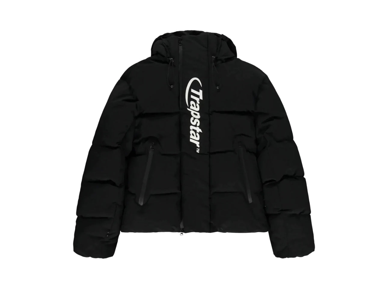 TRAPSTAR HYPERDRIVE TECHNICAL HOODED PUFFER JACKET BLACK