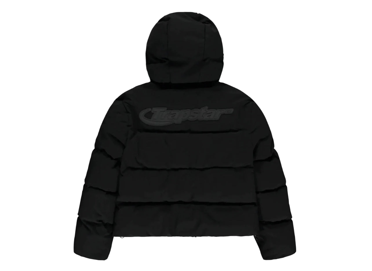 TRAPSTAR HYPERDRIVE TECHNICAL HOODED PUFFER JACKET BLACK