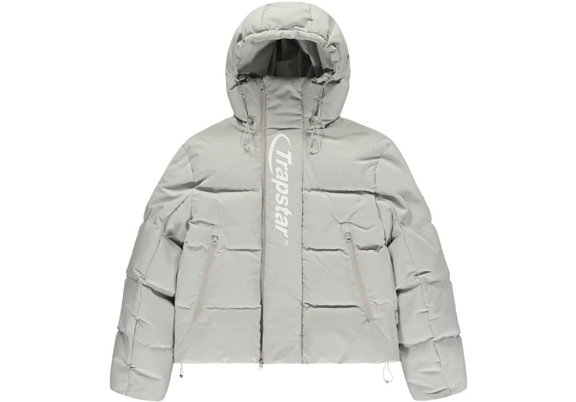 TRAPSTAR HYPERDRIVE TECHNICAL HOODED PUFFER JACKET GREY