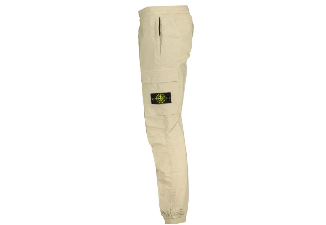 STONE ISLAND STRETCH CARGO PANTS - BEIGE